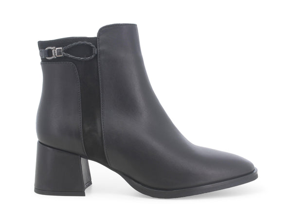 Melluso Tronchetti Eleganti Made in Italy Tacco Medio Tomaia Pelle Nera K37108-228142